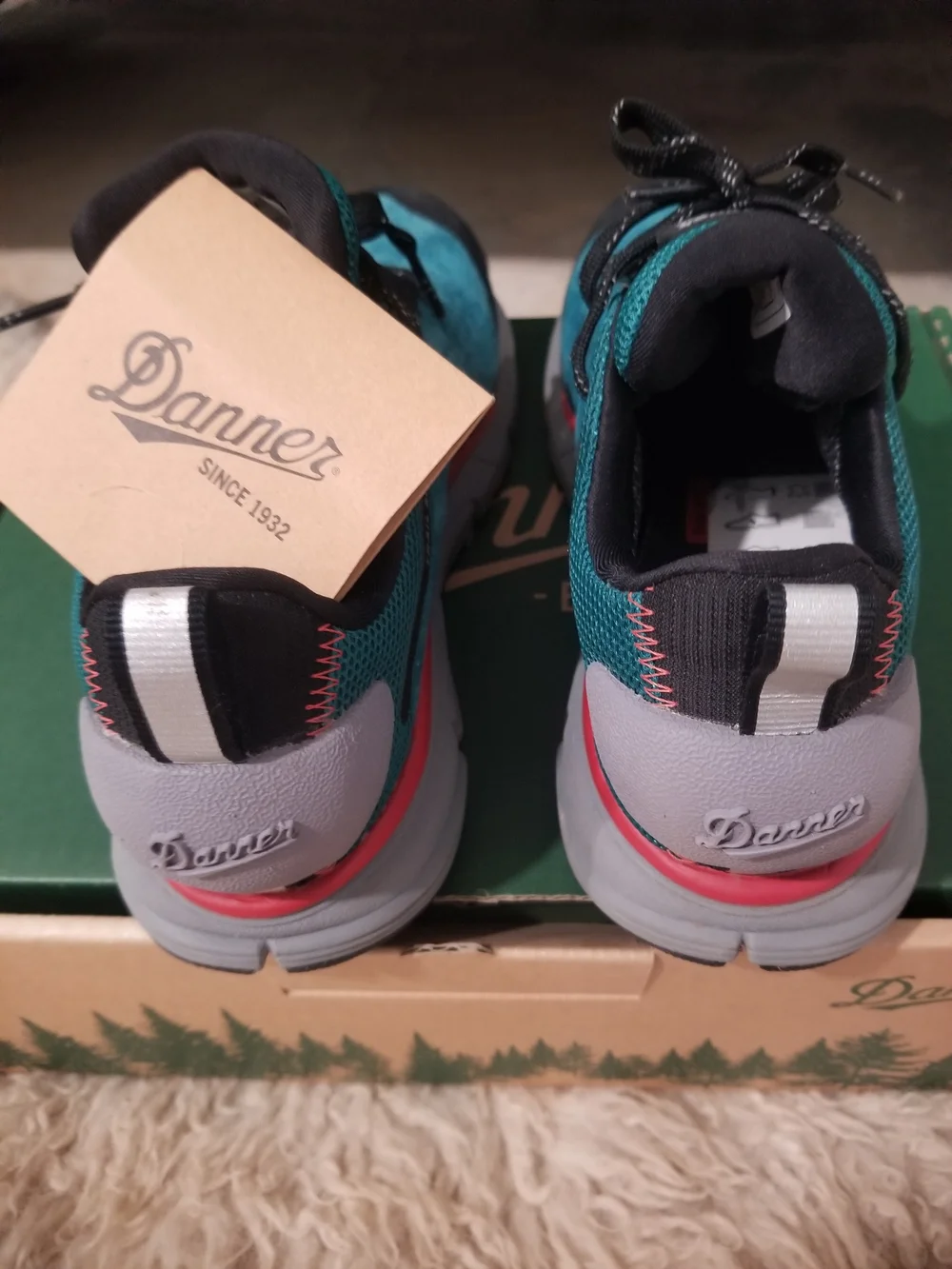Danner Women’s Teal and Black Trail Sneaker Featuring Vibram
